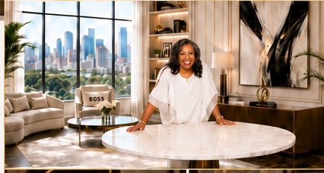 Dr. Linda R. Jordan at the table in conversation